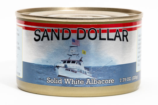 7.75oz solid white albacore sustainable sashimi-grade tuna hand caught by hook and line bpa-free canned in USA